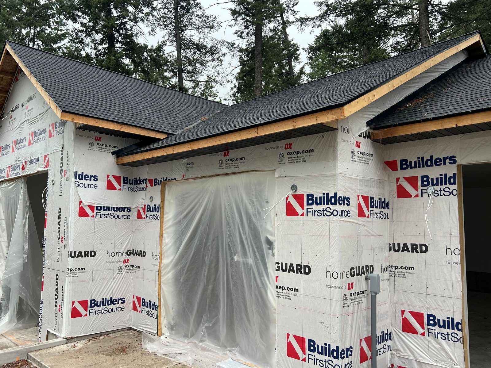 Before photo of shop siding project in the Flathead Valley